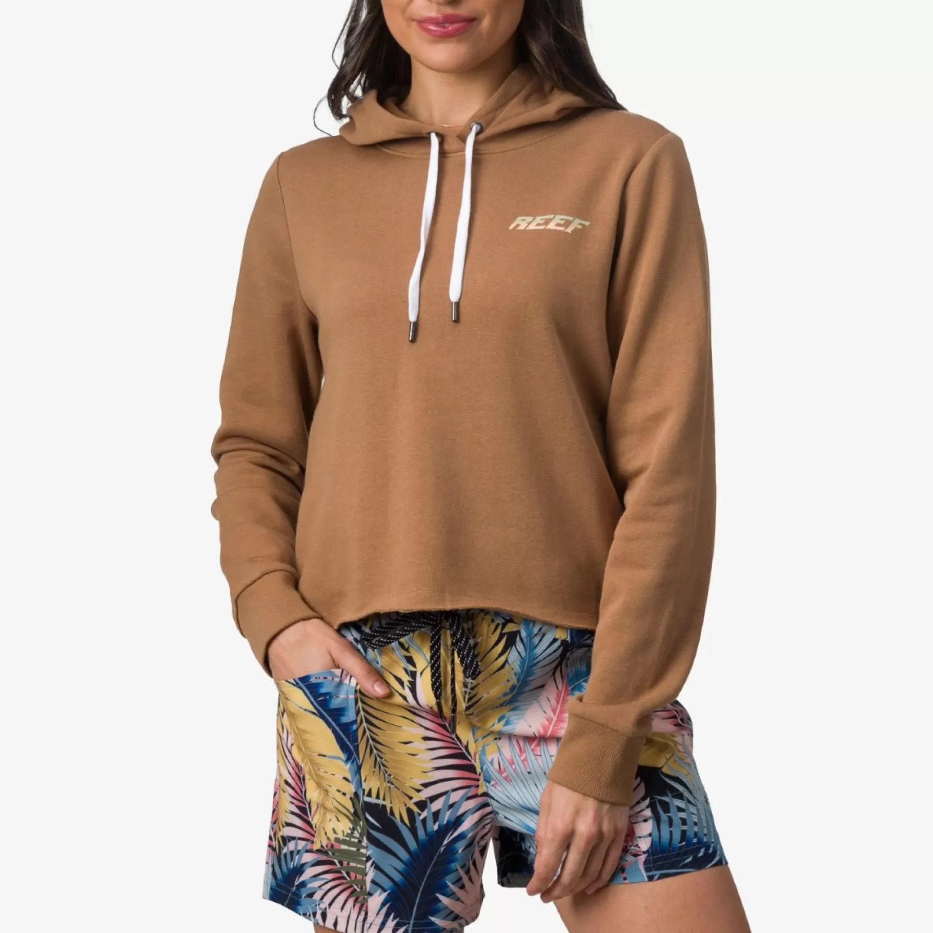 Women REEF Hoodies & Jackets>Bankette Pullover Crop Hoodie