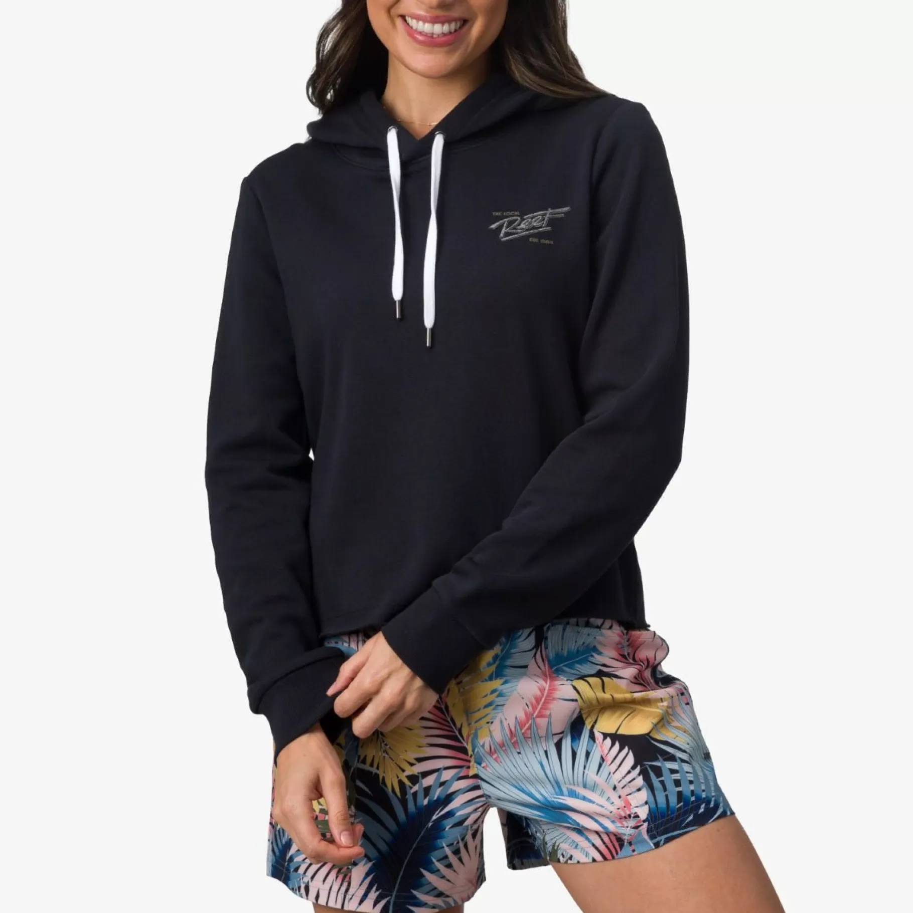 Women REEF Hoodies & Jackets>Local Gal Pullover Crop Hoodie