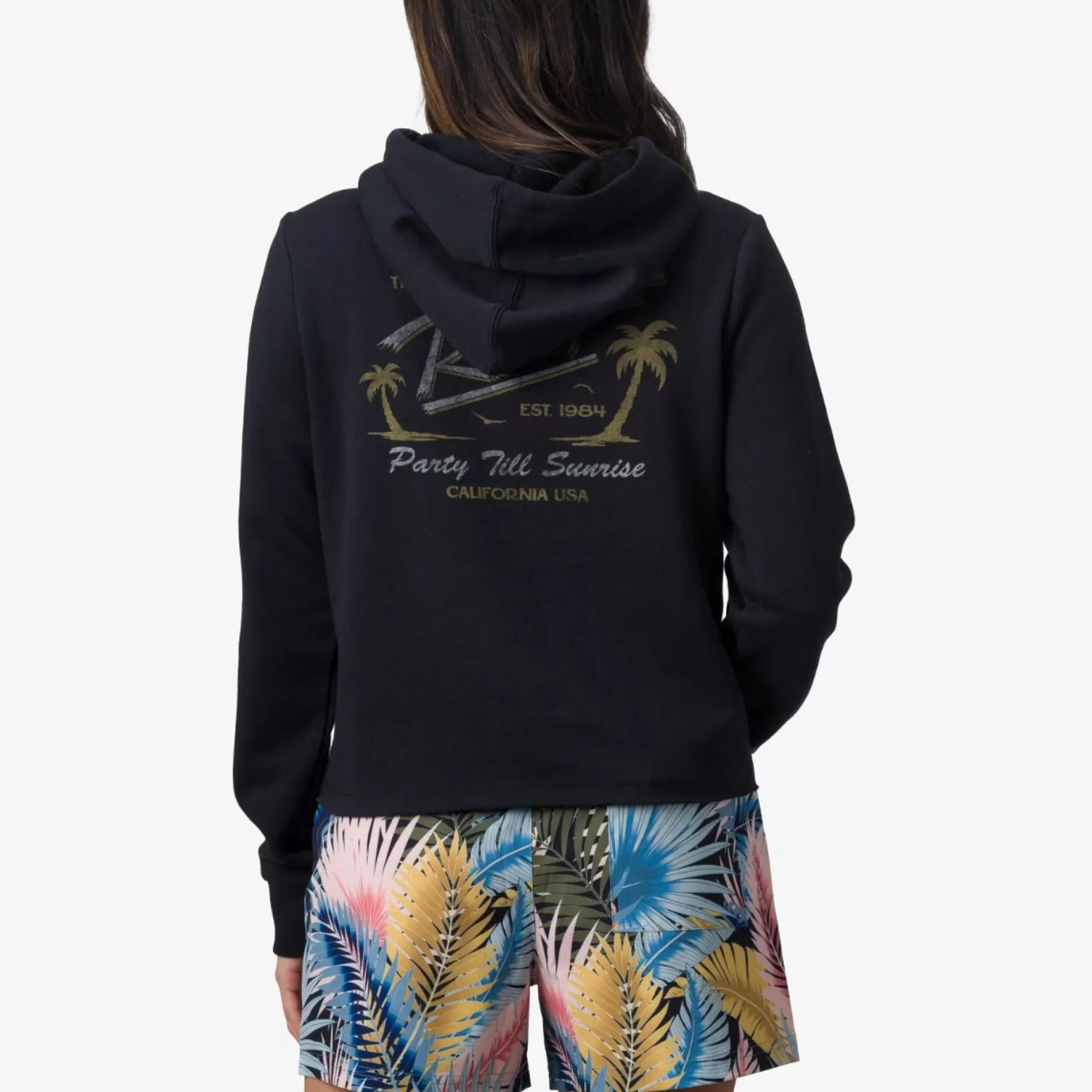Women REEF Hoodies & Jackets>Local Gal Pullover Crop Hoodie